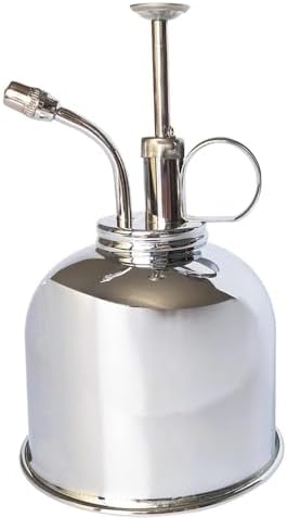 Silver Plating Brass Plant Mister Spray Bottle, 300ml, 5.9 Inch, Vintage Style, for Indoor Plants by Layboo