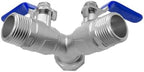beduan Hose Splitter 2 Way Y Garden Water Ball Shut Off Valve 3/4 GHT 2PCS - Image 5