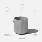 Veradek Demi Series Planter - Large Round Outdoor Planter - Image 2