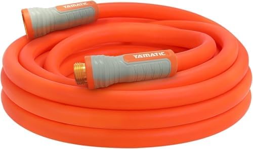 YAMATIC Flexible Garden Hose 5/8" x 30ft, 360° Swivel Handle, Burst 600 PSI by YAMATIC