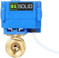 U.S. Solid Motorized Ball Valve- 1/2" Brass Ball Valve with Full Port, 9-24V AC/DC and 2 Wire Auto Return Setup, Normally Open by USSolid