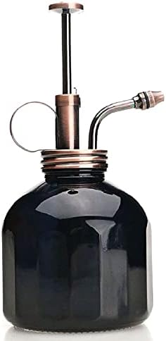 Plant Mister- Black Glass Bottle & Brass Sprayer (Antique Copper) - Image 3