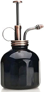 Plant Mister- Black Glass Bottle & Brass Sprayer (Antique Copper) - Image 3