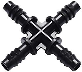 Garden Hose Quick Connect 8/11 Hose Tee Water Divider 3/8" 4-way Cross Connector Garden Water Pipe Irrigation Tee Barb Drip Irrigation Accessories 100 Pieces (Color : 1/8" to 3/8" Two way) - Image 5
