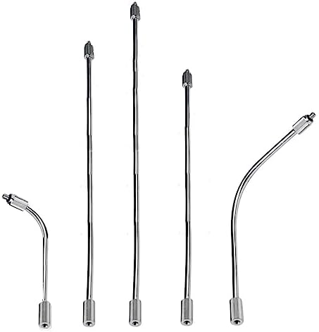 5 Pack Flexible Nozzle Extensions, Brass Mist Rod for Outdoor Misting System, Misting Extended Pole 10/24 UNC for Garden, Humidification, Outdoor Cooling, Dust Control(Size:20Inch(50cm)) by Unknown