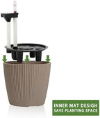 Dexceder 11x10 Self Watering Planters Indoor (2 Pack, Taupe) - Image 4