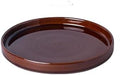 Ceramic Plant Saucer 9 Inch, Round Plant Trays for Indoors/Outdoors, Flower Pot Saucers for Holding Water Drips and Soil, Ceramic Drainage Tray for Plant Pot (Reactive Glaze Brown) by Fzfeiyy