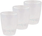 Santino 4.9 Inch ORCHIDEA Self Watering Pots for Orchids in Transparent (Set of 3) - Decorative Wicking Planter with w/Great Aerification, Drainage and Water Level Indicator by Smart+Planters