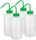 PATIKIL 1000ml Wash Bottle, 4pcs Plastic Squeeze Bottle Wide Mouth Bottle Watering Tools Foam Bottle for Green Soap Cleaning Washing Irrigation, Clear Green by PATIKIL
