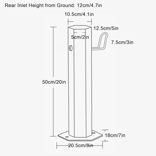 Outdoor Garden Water Column, 304 Stainless Steel Frost-Resistant Tap Post with Lockable Water Hydrant, Hose Stand with Spigot for Garden Irrigation and Watering(Size:20 * 4.1in) - Image 2