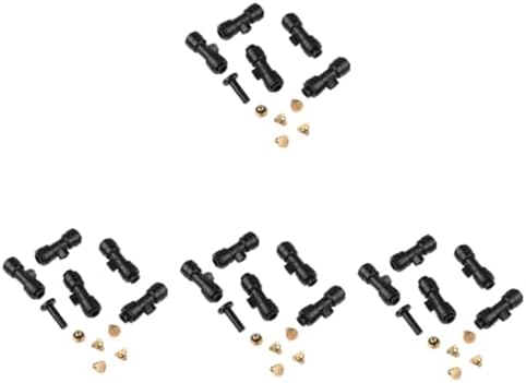 Sosoport 4sets Misting Tee Brass Misting Nozzle Tees Mist Nozzle Sprinkler for Irrigation Cooling System by Sosoport