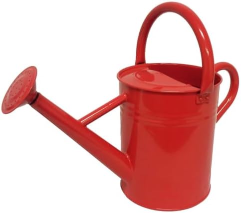 HomeStock Galvanized Steel Watering Can, 1 Gallon Capacity with Copper Accents, for Indoor Outdoor Plants by Homestock