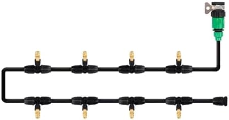Adjustable Flow Brass Spray Nozzle + Connector Drip Irrigation Nozzle Outdoor Botanical Garden Courtyard Greenhouse Cooling Spray System 50pc Copper Nozzle+8/11 Lock tee - Image 6