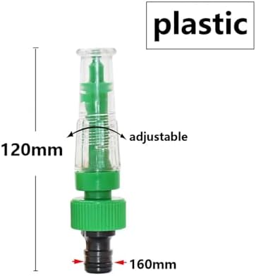 Garden Supplies Brass Hose Irrigation Sprinklers Copper High Pressure Nozzle Car Wash Garden Irrigation Water Guns Adjustable Plant Watering Nozzle(Plastic Nozzle) - Image 7