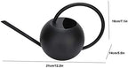Stainless Steel Watering Can Long Mouth Practical 1L Capacity Garden Watering Pot for Indoor Outdoor Plants Houseplant Flowers Black 12.2x7.1x5.5in - Image 3