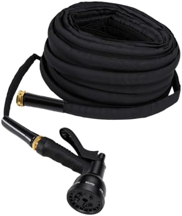 Cryfokt Non Expanding Garden Hose 100 ft, 10 Function Nozzle by Cryfokt