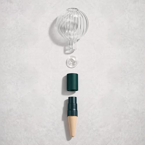 12 oz Up to 1 Week Glass Plant Watering Globe with Terracotta Spikes - Image 3