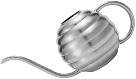 Stainless Steel Watering Can 400ml Indoor Outdoor Metal Watering Pot for Succulents and Flowers with Long Spout by LALADEFIEE