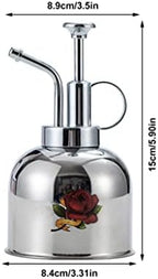 ZABEES Plant Watering can Plant Flower Spray Bottle Stainless Steel Garden Watering Pot Mister Water Cans Sprayer Bottle Spray Irrigation Supplies Garden Watering Equipment - Image 2