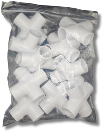 10 Pack - Dura Plastics Schedule 40 PVC Slip Cross | High-Capacity 4-Way Connection | Irrigation & Plumbing | 420-005 (3/4" 10 Pack (P34X-10)) - Image 4