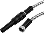 75ft 304 Stainless Steel Garden Hose Water Hose with Adjustable Nozzle Outdoor Heavy Duty Flexible Lightweight,No Kink - Image 5