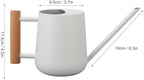 Watering Can for Indoor Plants, Small Watering Cans for House Plant Garden Flower,Watering Can 900ml Stainless Steel Long Spout Wooden Handle Elegant Flower Watering Pot (White) - Image 7