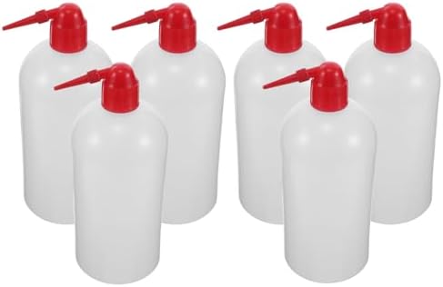 1000ml Narrow Mouth Squeeze Wash Bottle 6 Pack Plastic by WRITWAA