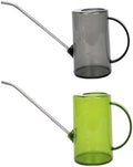 2pcs 1000ml Long Spout Watering Can with Scale, Stainless Steel by OSALADI