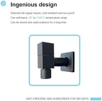 Stainless Steel Freestanding Garden Hose Holder - Vertical Outdoor Water Column, Antifreeze Cracking Fountain with 10m Spray Gun & Hooks for Yard Decor - Image 3