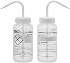 EISCO 6PK Chemical Wash Bottle, Blank Labels, 500ml - Wide Mouth, Self Venting, Low Density Polyethylene - Performance Plastics Labs - Image 3