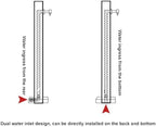 Freestanding Garden Water Column Outdoor Water Column Floor Mounted Faucet Outdoor Water Pipe,Aluminum Vertical Garden Water Column - Outdoor Hose Holder with Double Faucet, Decorative Frost - Image 2