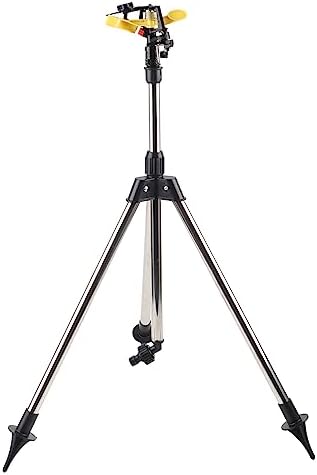 Stainless Steel Tripod Lawn Rotating Atomizing Sprinkler, Adjustable Garden Water Sprinkler 30 to 360 Degree Spray, 45 to 89cm Height for Gardeners Lawn Plant Watering - Image 6