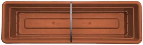 Bloem Dura Cotta Window Box Planter: 30" - Terra Cotta - Large Box with Tray, Weatherproof Resin Box, Removable Tray for Indoor & Outdoor Use, Gardening, 4 Gallon Capacity - Image 5