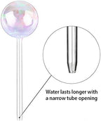 [6 PCS] Light Iridescent Rainbow Gradient Color Clear Glass Self-Watering System Spikes, Automatic Plant Waterer Bulbs - Image 4
