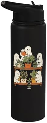 Plant Halloween Ghosts Watering Houseplant Lover Gift Stainless Steel Insulated Water Bottle by Unknown