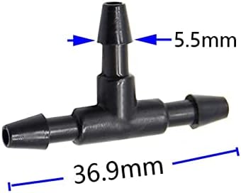 3/5 4/7 Hose Connectors Tee Cross Barb Coupling Watering Fitting For Hose Drip Irrigation System Joints 50Pcs (Color : 4I7 to 6mm) - Image 3