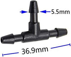 3/5 4/7 Hose Connectors Tee Cross Barb Coupling Watering Fitting For Hose Drip Irrigation System Joints 50Pcs (Color : 4I7 MM-01) - Image 3