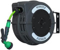 Macnaught C1 Series Retractable Garden Hose Reel, 40 Ft Water Hose Reel Heavy Duty Retractable Hose with Metal 180° Swivel Rotation Bracket for Wall Mount - Gray by MacnaughtUSA