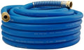 Wiseflow Garden Hose 50FT x 5/8", Heavy Duty Rubber Hose, Water Hose with Five Layered Braiding, Male Female Fittings, 1000PSI Burst, 300PSI Working for Yard, Car Wash, Pets (Blue) by Unknown