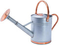 1 Gallon Outdoor Metal Watering Can with Real Copper Details by AnnieGarden