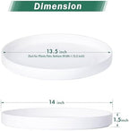 Phoenix Vine 14 Inch Plastic Plant Saucer Water Drip Tray, Heavy Sturdy Round Plant Drainage Tray for Indoors Outdoor, Matte White, 21-TY-14W-1 - Image 2