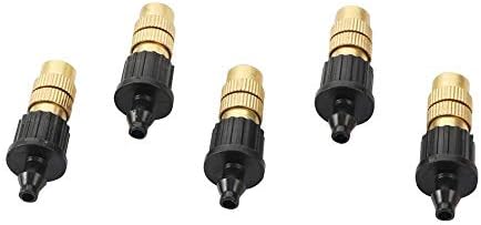 Garden Sprinkler 20Pcs Garden Adjustable Brass Atomizing Nozzle 4/7mm Hose Interface Barbed Misting Nozzles Watering Cooling Disinfection Sprayer - Image 4