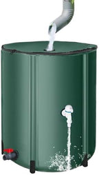 Foldable Water Storage Barrel Rainwater Collection Barrel with Spigot for Garden Water Catcher, Camping Emergency Water Storage Bladder(200L) by Unknown