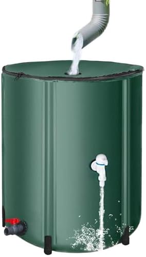Foldable Water Storage Barrel Rainwater Collection Barrel with Spigot for Garden Water Catcher, Camping Emergency Water Storage Bladder(250L) by Unknown