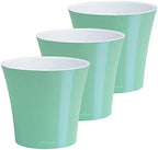 Santino 8.6 Inch ARTE Self Watering Planters (Set of 3) in Menthol/White Indoor Flower Pot for All House Plants, Flowers and Orchids by Smart+Planters