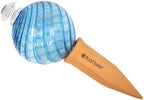 Plant Nanny Spiral Fluted Watering Globe & Stake Set (24 oz, Aqua) by Plant+Nanny