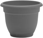 Bloem Ariana 10" Plastic Self-Watering Planter, Charcoal, 4-Pack - Image 7