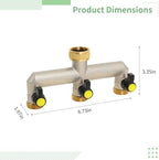 3-Way Brass Garden Hose Splitter with Knobs, Valve Water Distributor with 3/4 Brass Valve, Ensures Efficient Water Flow Control, for Automatic Irrigation - Image 5