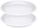 2 Pack of 22 inch Plant Saucer, Large Plant Tray, Heavy Sturdy Plant Drainage Tray for Indoors, Bird Bath Bowls, Sturdy 18 inch Plastic Pot Tray for Planter 19 20 21"(White) by Unknown