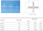 10pcs 1/2" Barbed Cross Connectors Fittings, Polypropylene, Autoclavable - Image 2